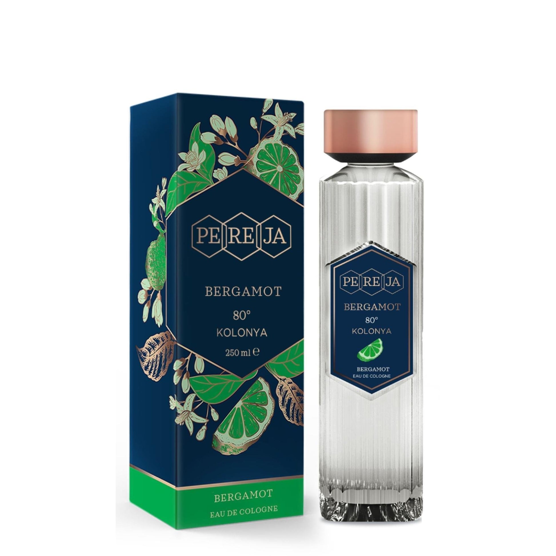 PEREJA EAU DE COLOGNE BERGAMOT GLASS BOTTLE 250 ML
