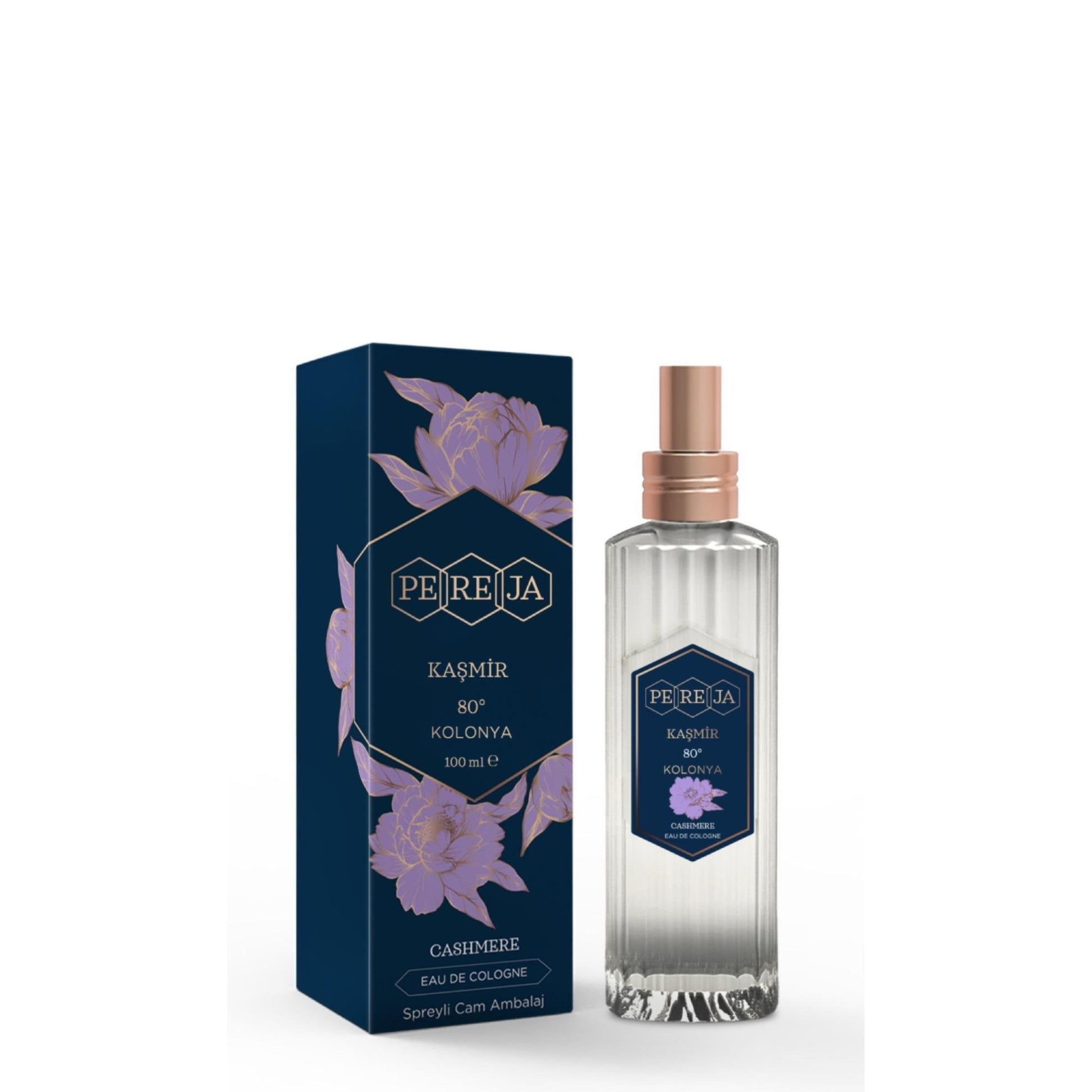 PEREJA EAU DE COLOGNE CASHMERE GLASS BOTTLE 100 ML