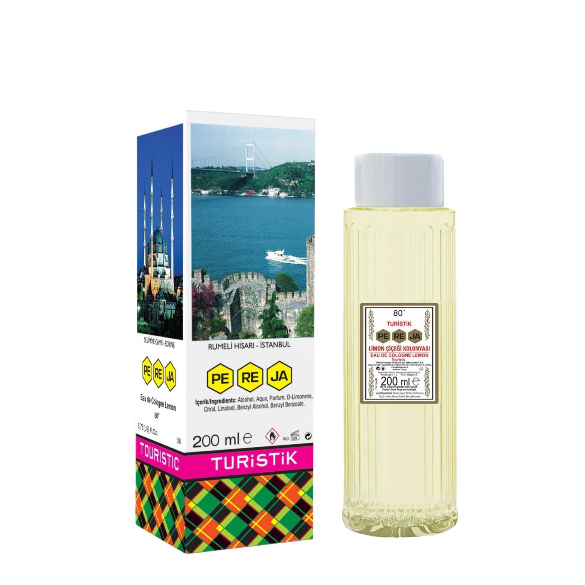 PEREJA EAU DE COLOGNE LEMON GLASS BOTTLE 200 ML