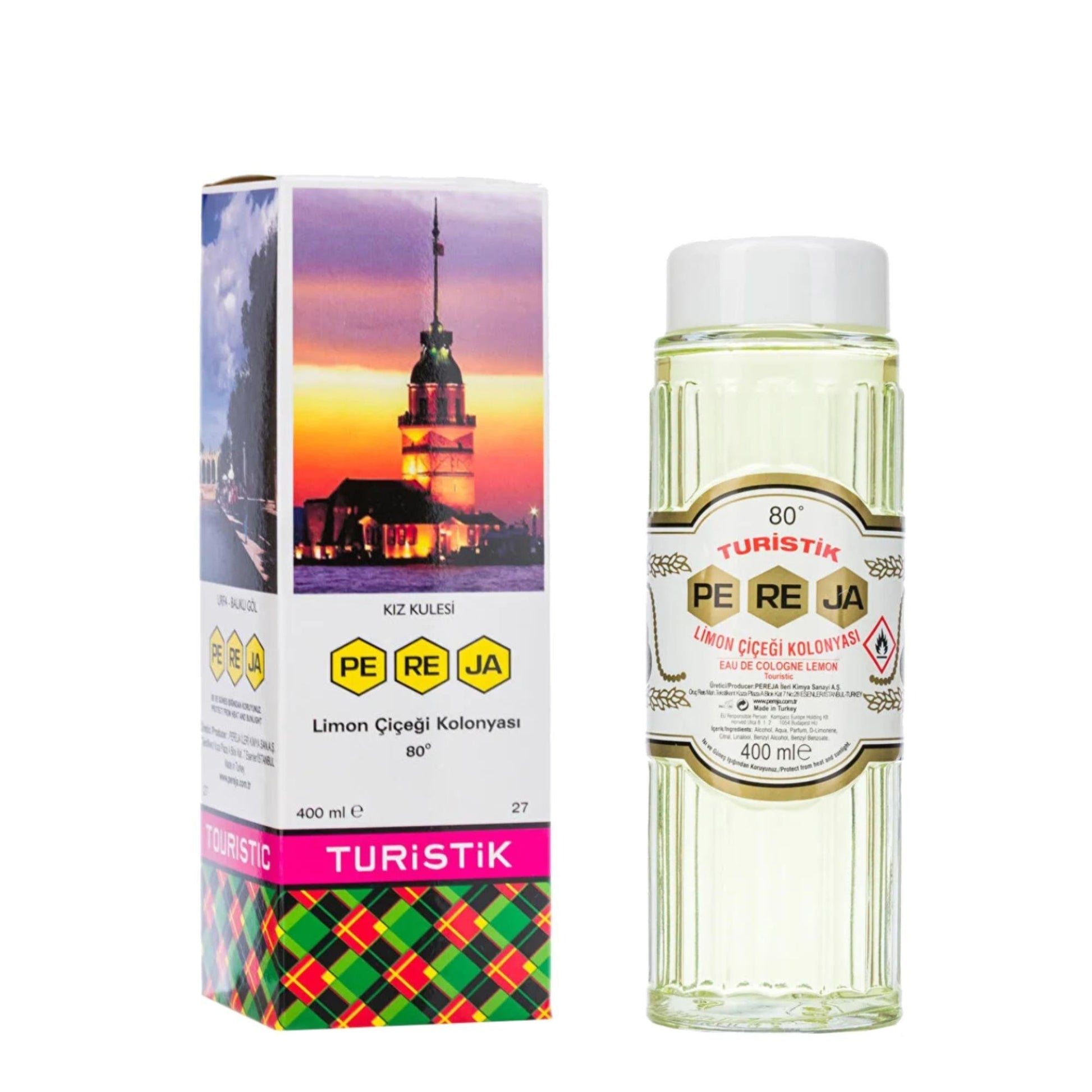 PEREJA EAU DE COLOGNE LEMON GLASS BOTTLE 400 ML