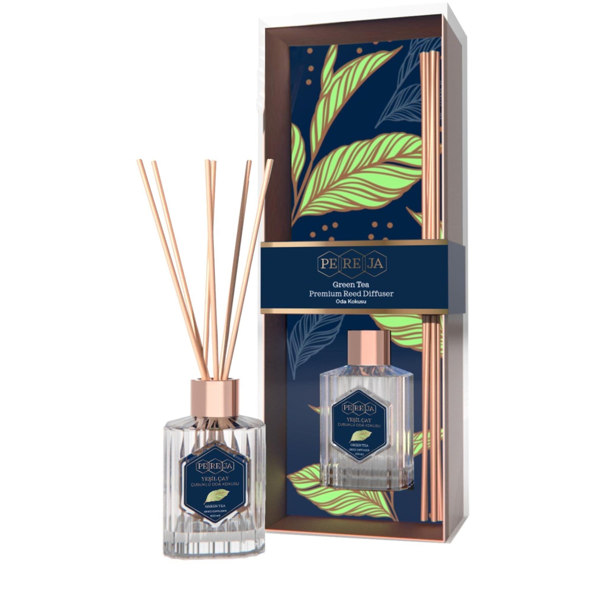 PEREJA REED DIFFUSER GLASS GREEN TEA 100 ML