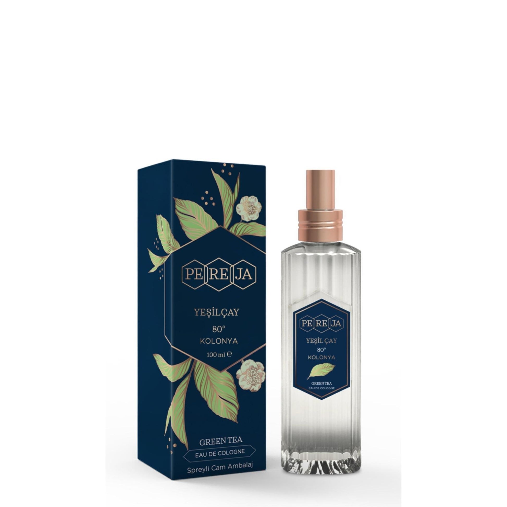 PEREJA EAU DE COLOGNE GREEN TEA GLASS BOTTLE 100 ML